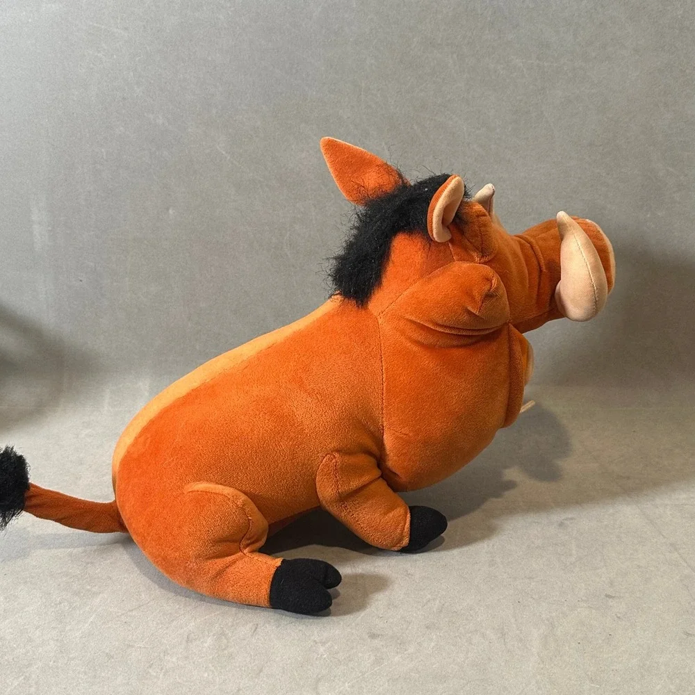 Disney‎ Lion King Pumbaa Plush Hasbro Feed Me Warthog Toy Orange 14 Inch